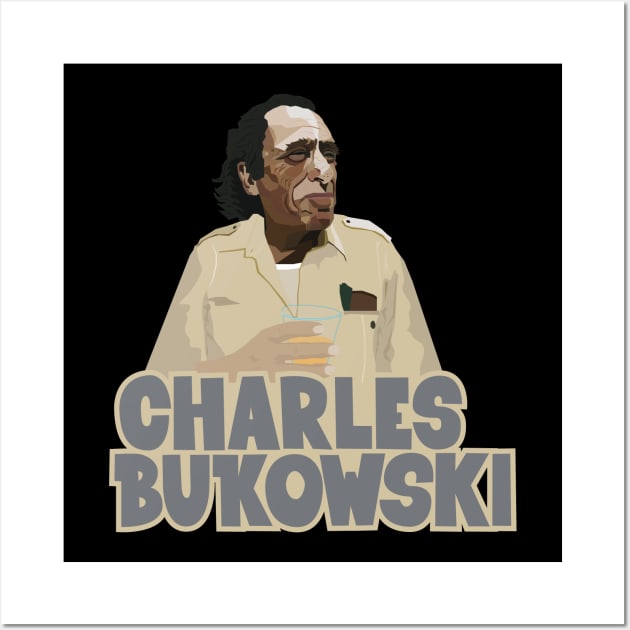 Charles Bukowski: A Glimpse Beyond Conformity Wall Art by Boogosh